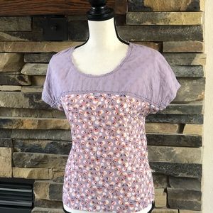 Boden Purple Short Sleeve Top